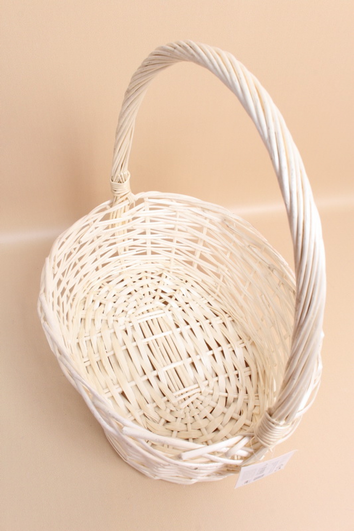 Корзина плетеная (ива): 41x35 H16 B36x28 HH44, 1 шт., выбеленный  6055М