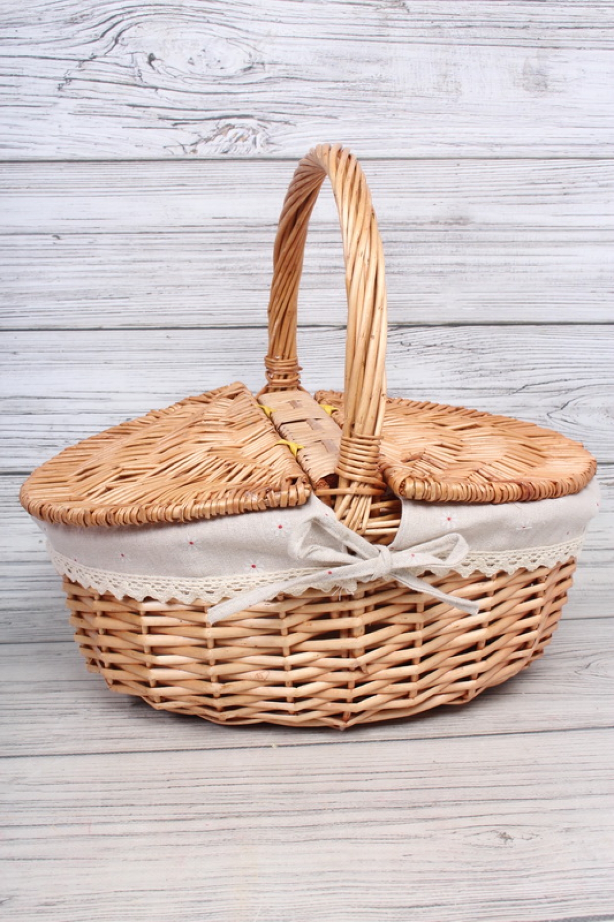 Корзина плетеная (ива): 39x28xH14/18xHH34 B28x18,1 шт., медовый 0097М