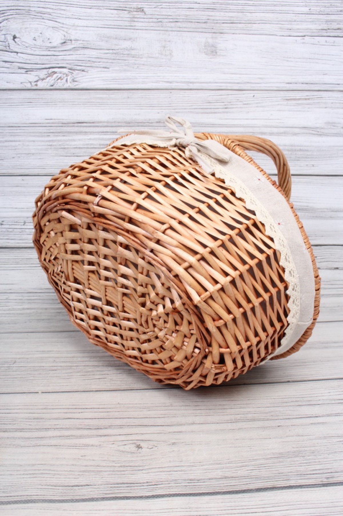 Корзина плетеная (ива): 39x28xH14/18xHH34 B28x18,1 шт., медовый 0097М