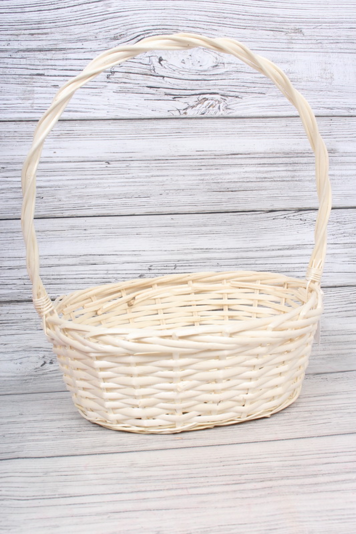 Корзина плетеная (ива): 35x25xH14xHH42  B30x20, 1 шт. белый 2334М