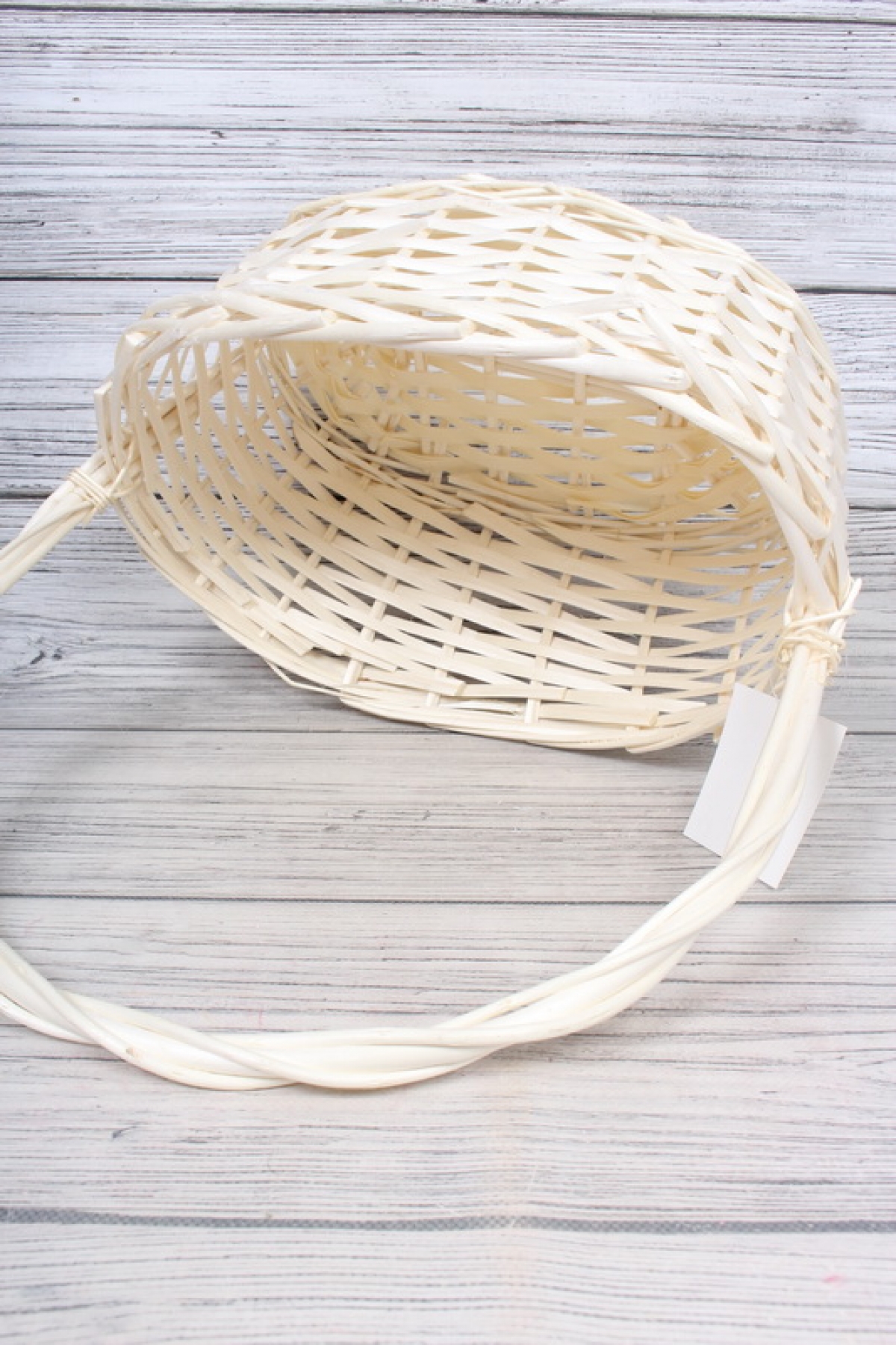 Корзина плетеная (ива) 35x25xH14xHH42  B30x20, 1 шт., выбеленный 9943М