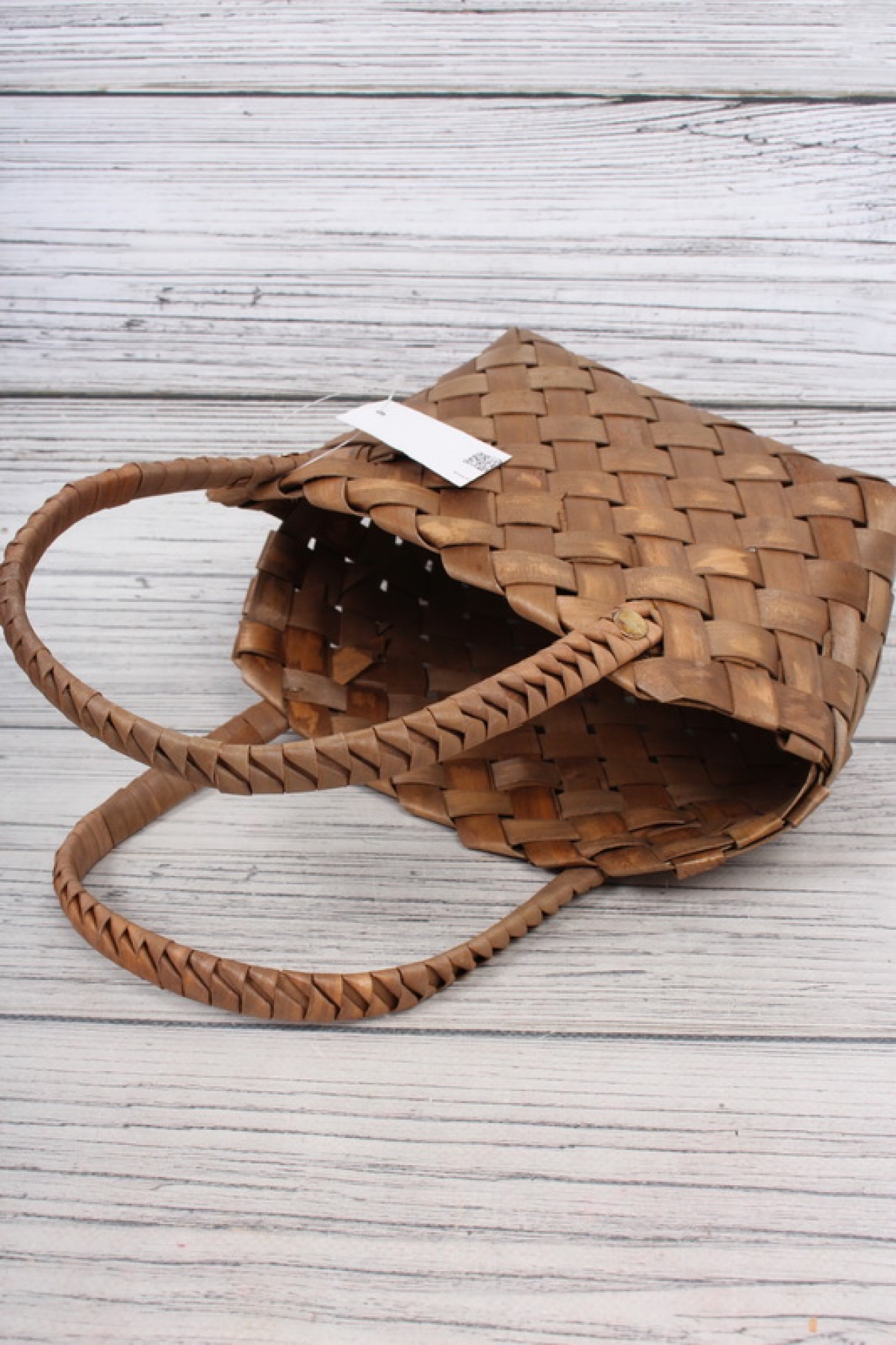 Корзина плетеная из бересты, сумка 22x11x10.5x15/28cm светло-коричневый 7921Н