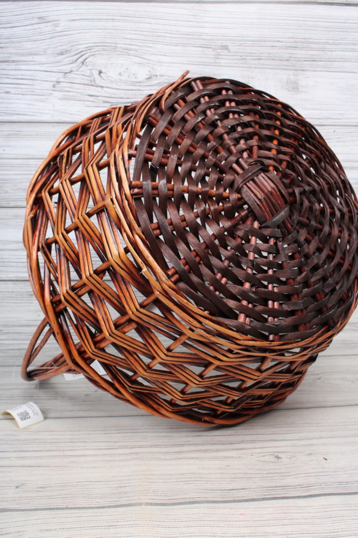 Корзина плетеная один (ива) 1шт, Круг  D40xH17,5/40CM  коричневый 7969М
