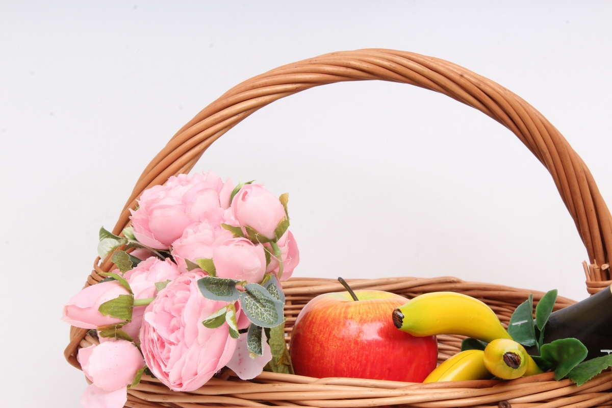Корзина плетеная одиночная (ива) - Овал   28*23, H=17/30см (МА)