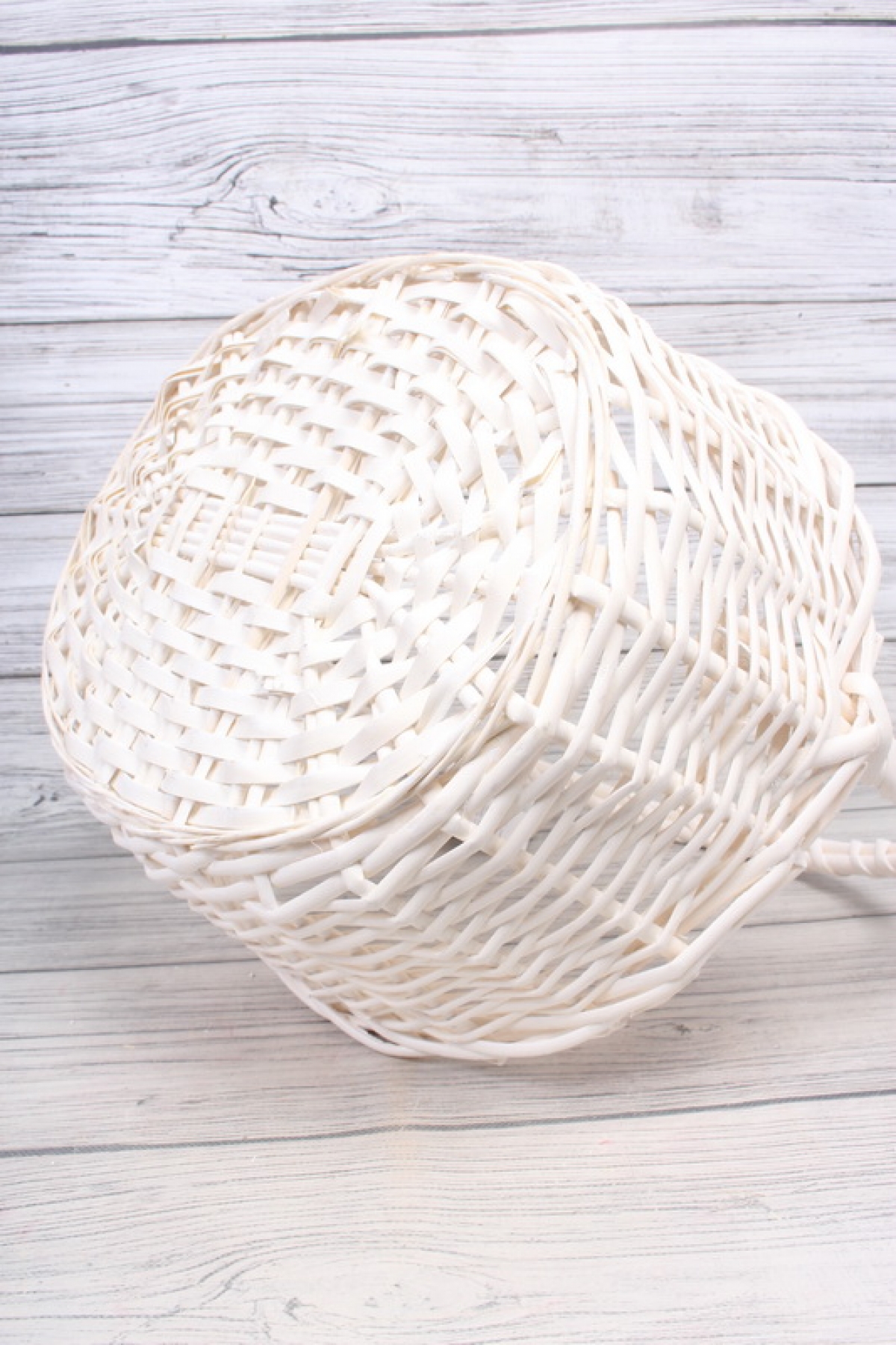 Корзина плетеная одиночная (ива) 1шт - 42*34*16*41CM   белая 3136М
