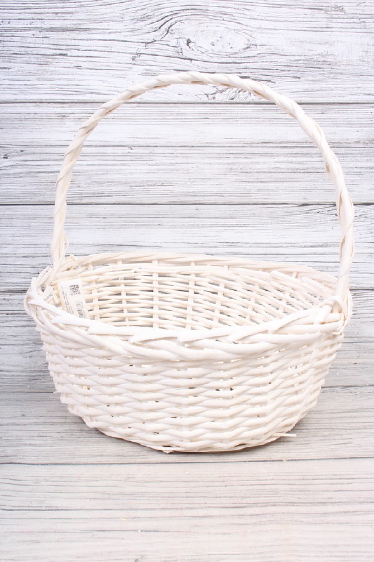 Корзина плетеная одиночная (ива) 1шт - 36*29*14*37CM   белая 3136М