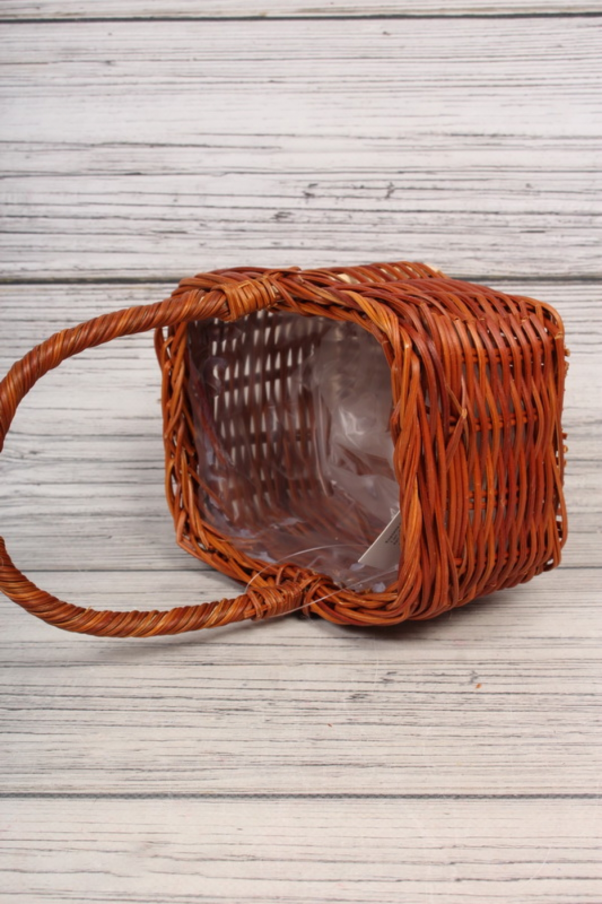 Корзина плетеная (ротанг), 16x13x9,5/21,5, 1 шт., коричневый 0324М