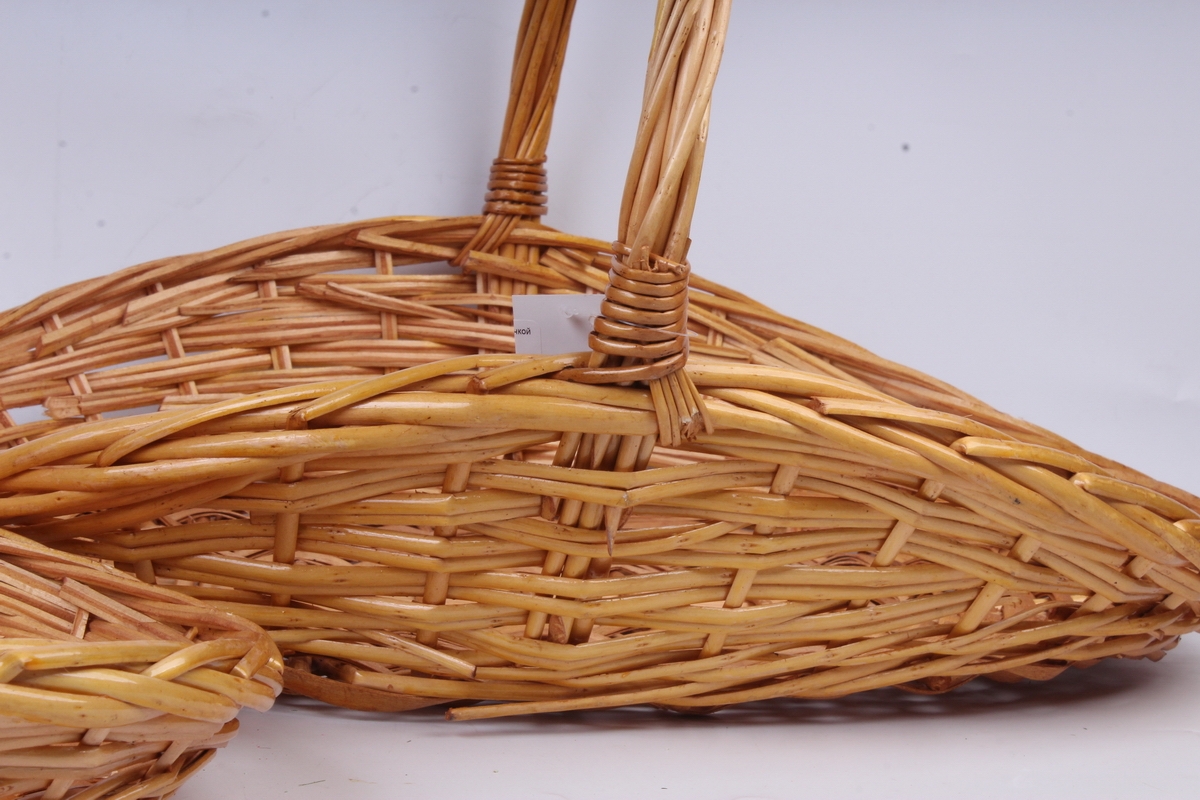 Корзина Тарелка-овал с высокой ручкой  Н/h=38/10 КС-401