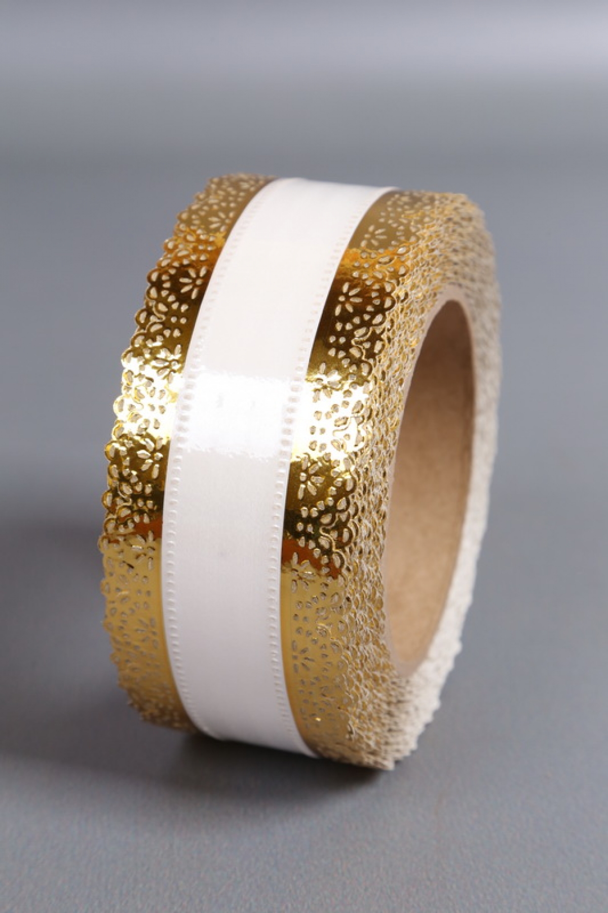 Лента Ажур (5см*25ярд) БЕЛАЯ полоса C522