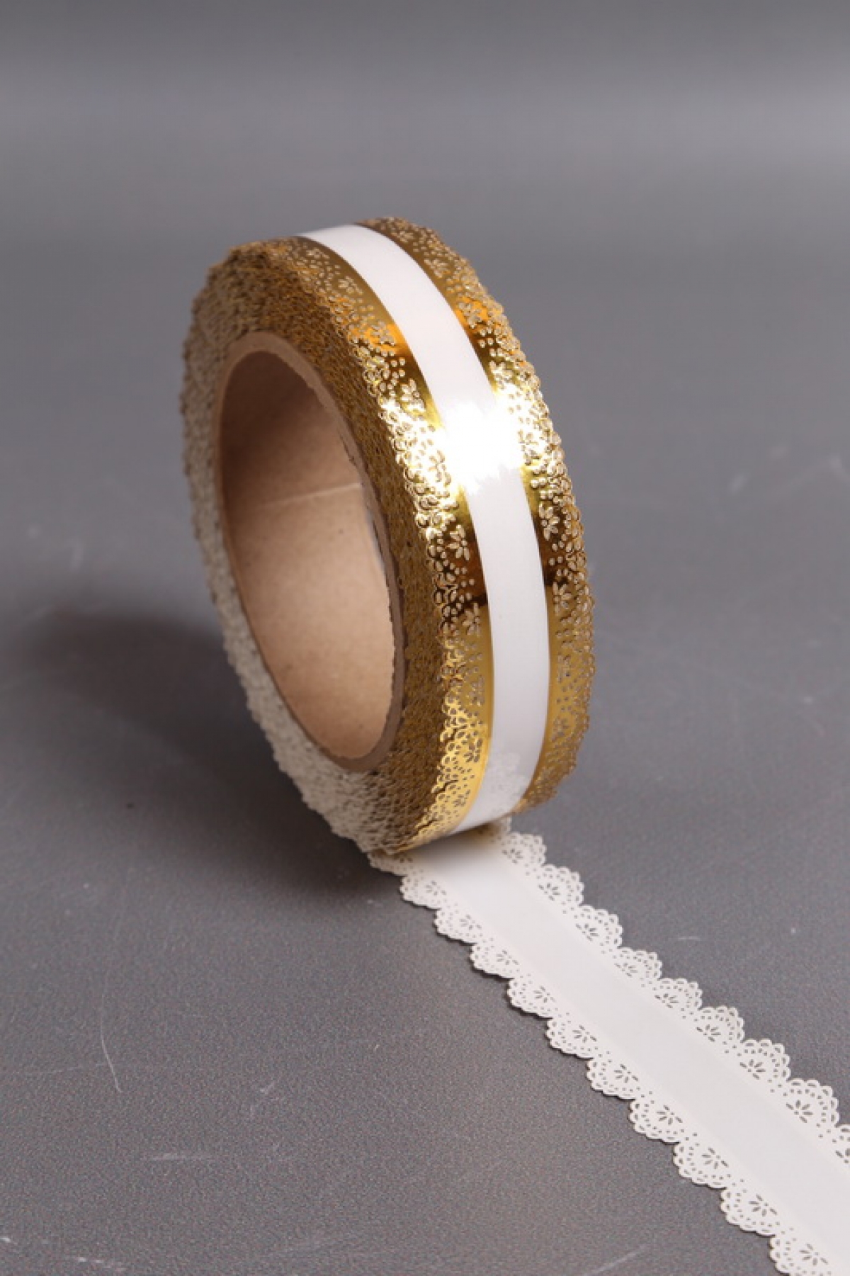 Лента Ажур (3см*25ярд) БЕЛАЯ полоса C322