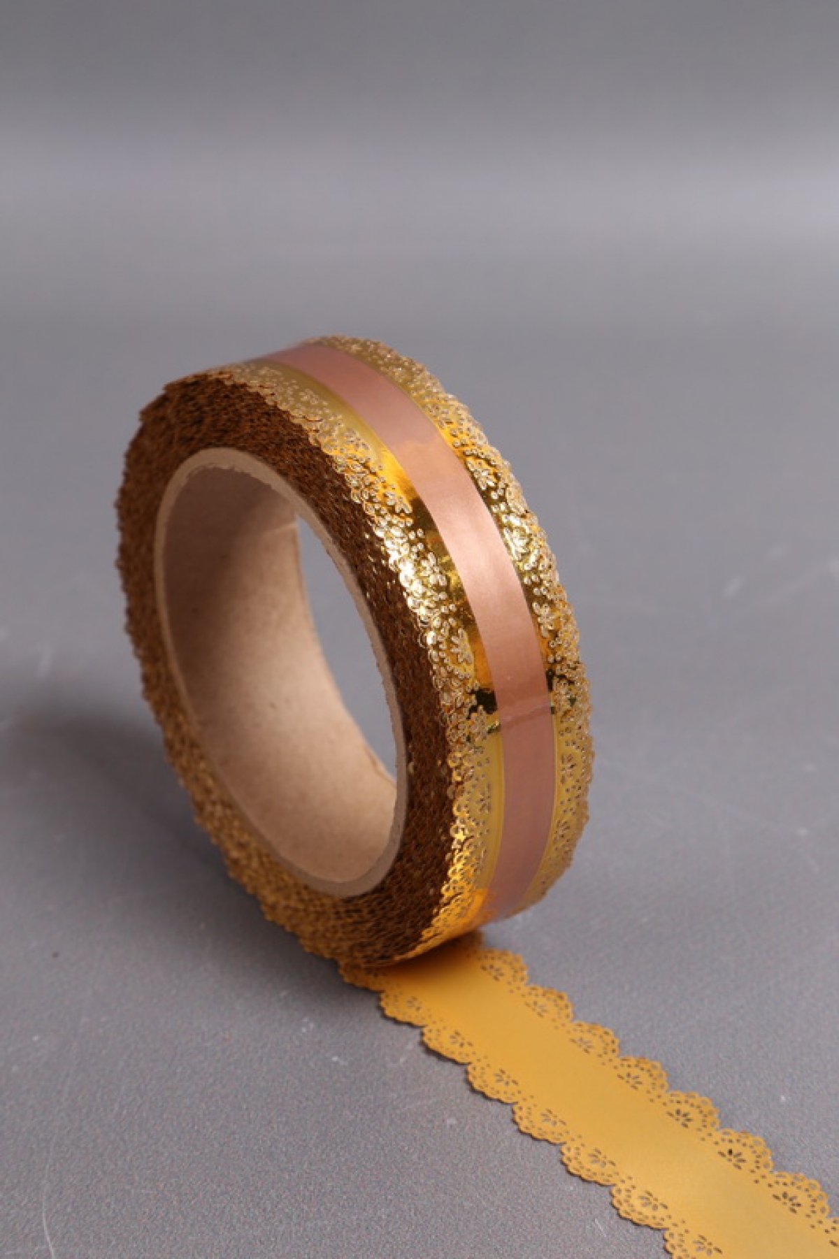 Лента Ажур (3см*25ярд) БРОНЗОВАЯ полоса C321