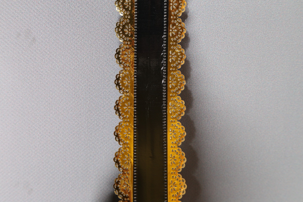 Лента Ажур (5см*25ярд) ЧЕРНАЯ полоса C520