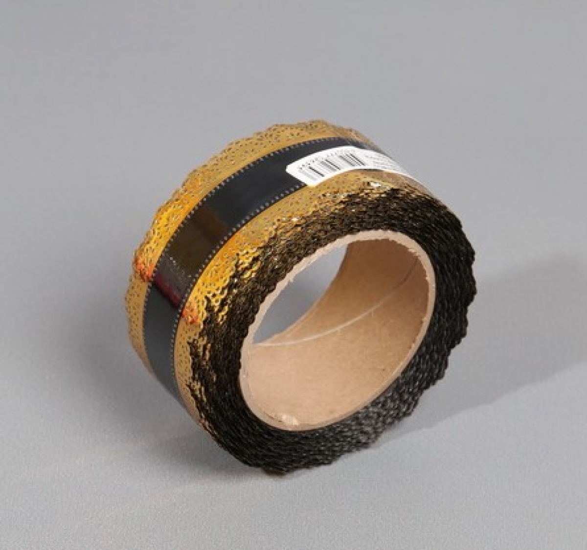 Лента Ажур (5см*25ярд) ЧЕРНАЯ полоса C520