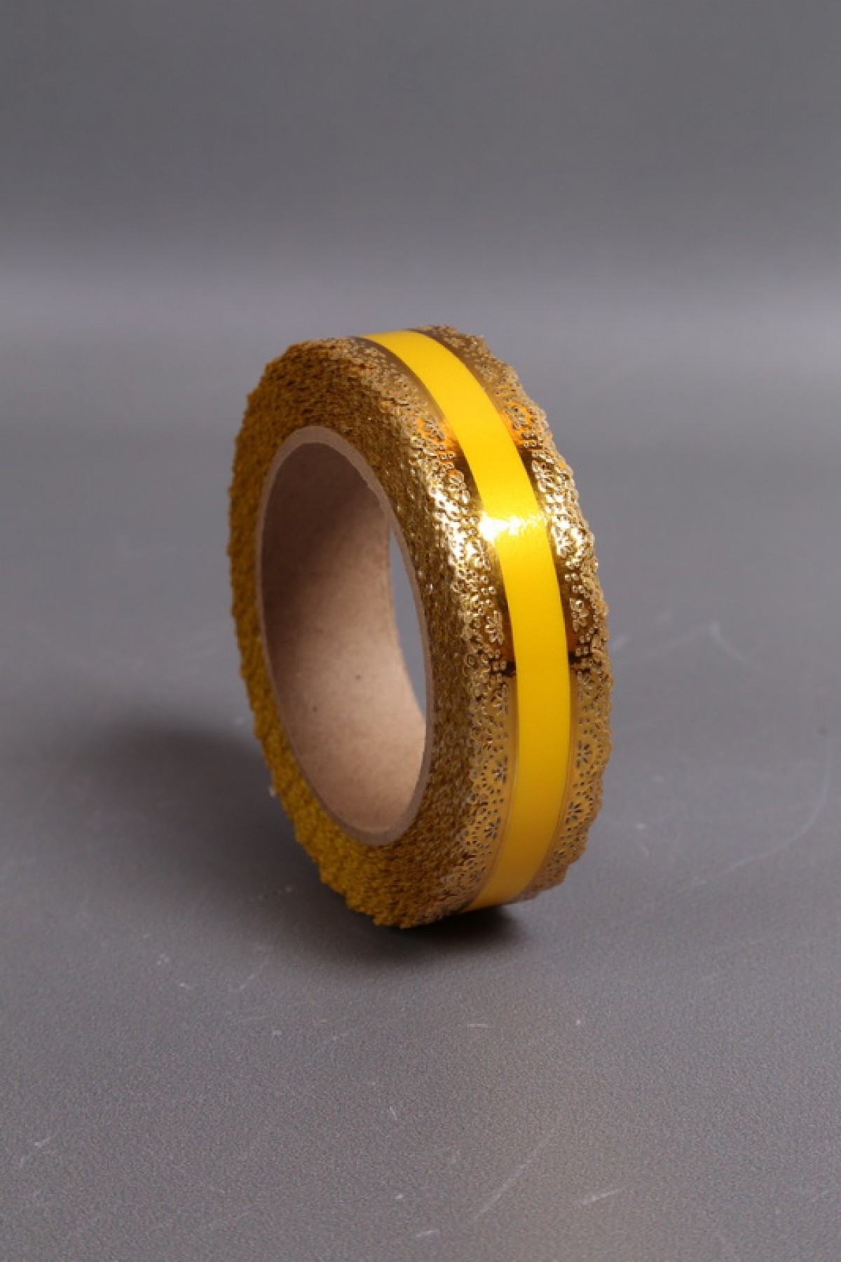 Лента Ажур (3см*25ярд) ЖЁЛТАЯ полоса C324