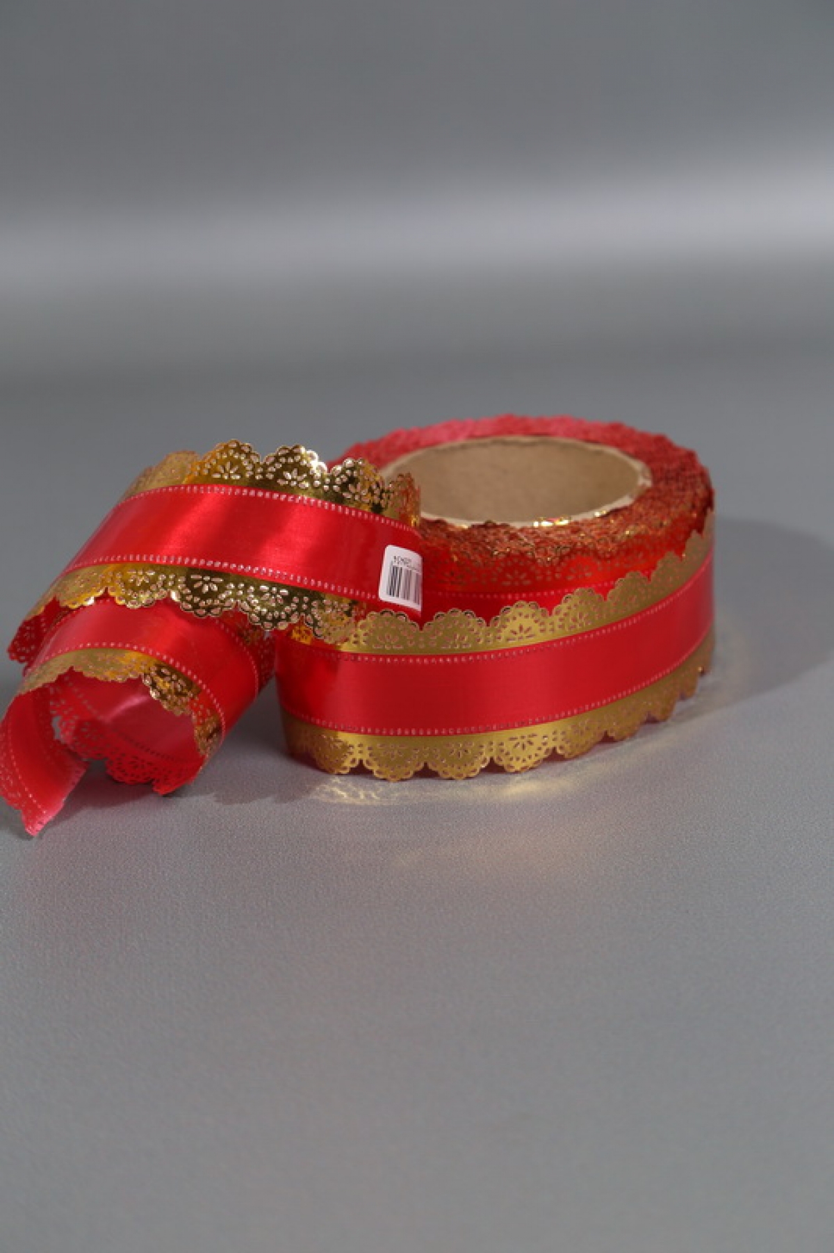 Лента Ажур (5см*25ярд) КРАСНАЯ полоса C523