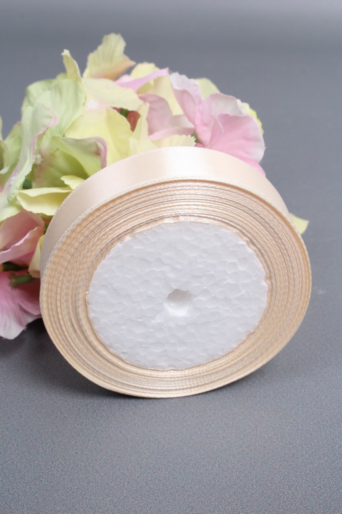 Лента атлас 2см х 25ярд айвори (008)  3316Н