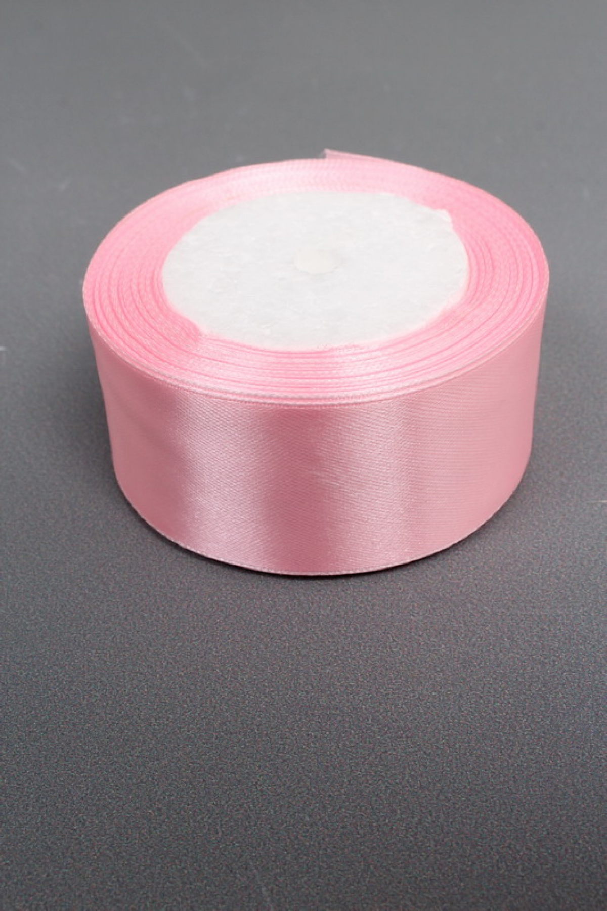 Лента атласная, на пене, односторонняя, 38 мм х 25 ярд, пудрово-розовый  0521М