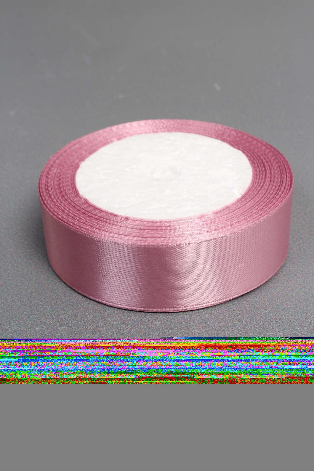 Лента атласная односторонняя, 25 мм х 25 ярд, дикая роза 0712М