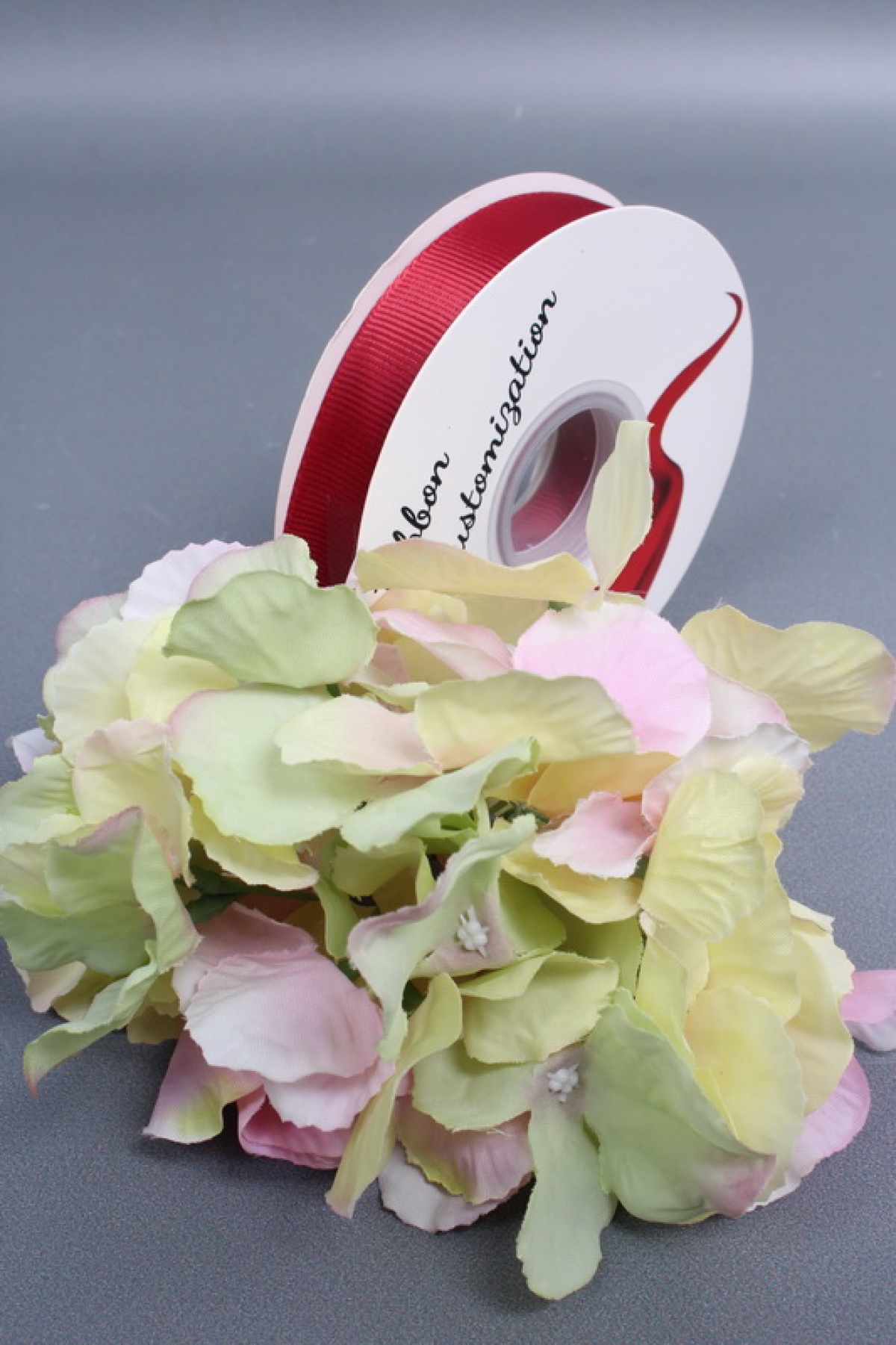 Лента атласная полиэстер 2 см*35 ярдов, винный 0494М