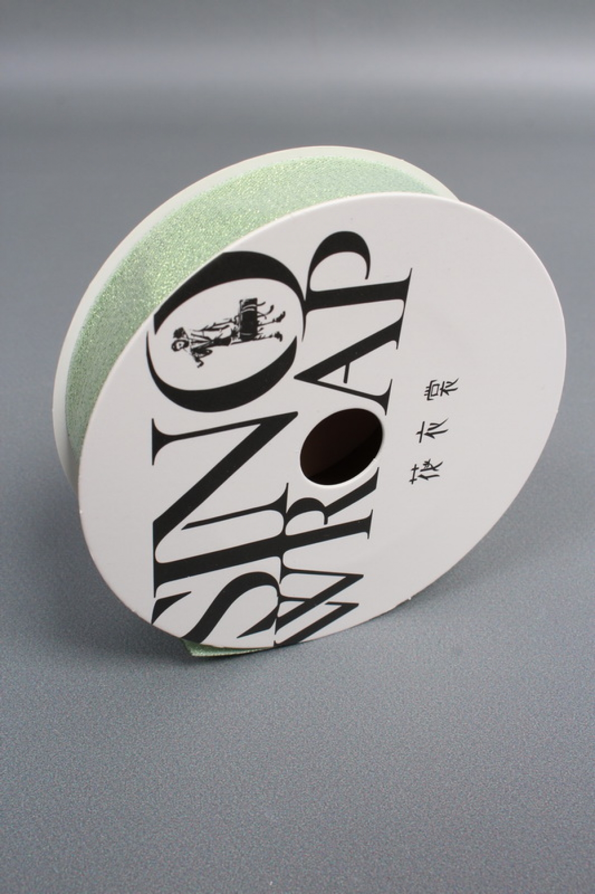 Лента декоративная Перламутровая, полиэстер, 25 мм х 13 ярд., мятный 6954М