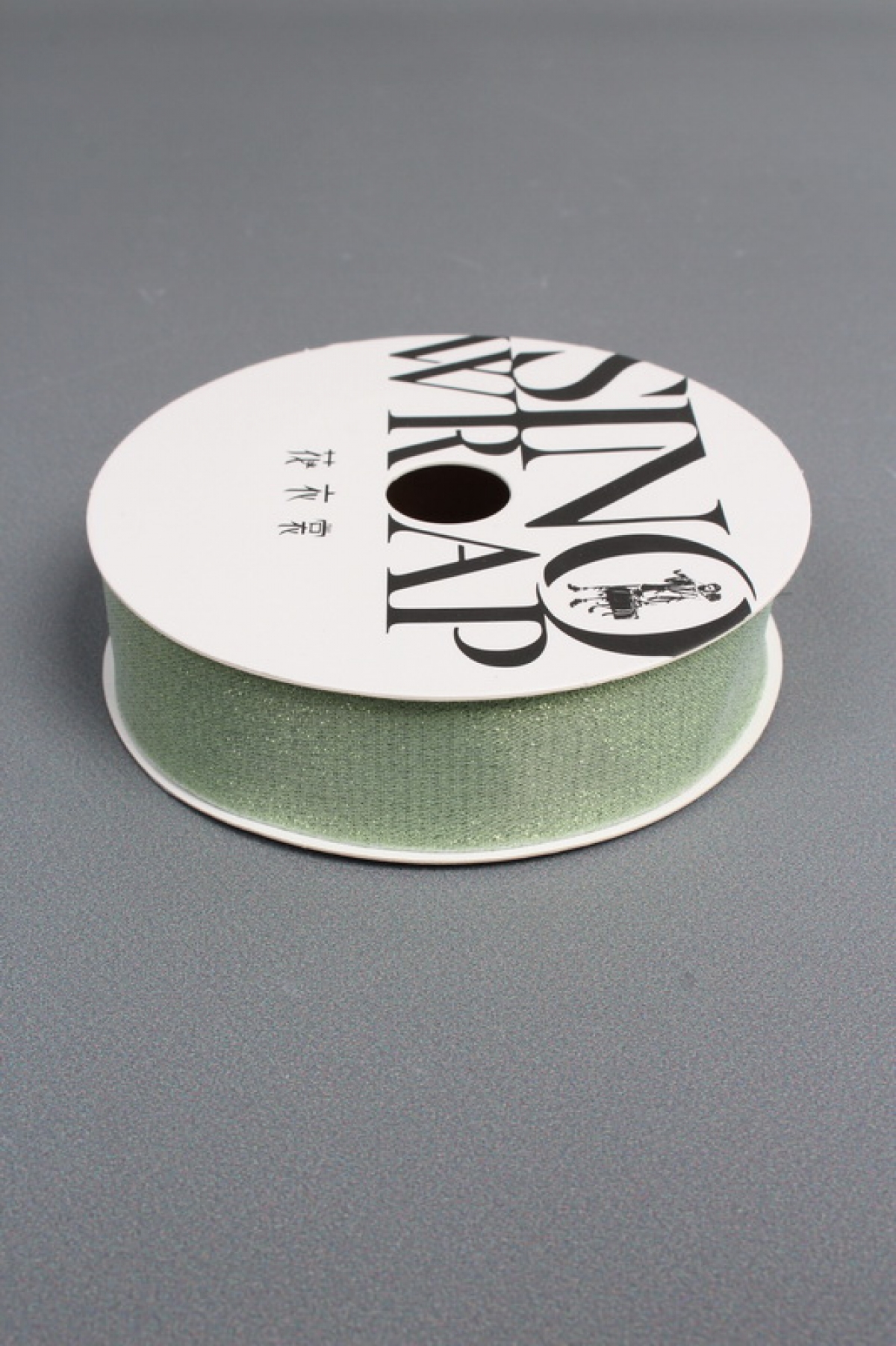 Лента декоративная Перламутровая, полиэстер, 25 мм х 13 ярд., мятный 6954М