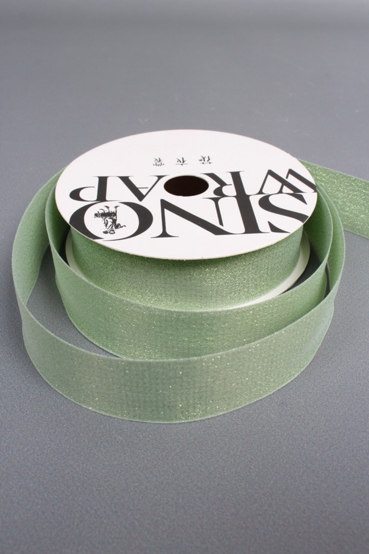 Лента декоративная Перламутровая, полиэстер, 25 мм х 13 ярд., мятный 6954М