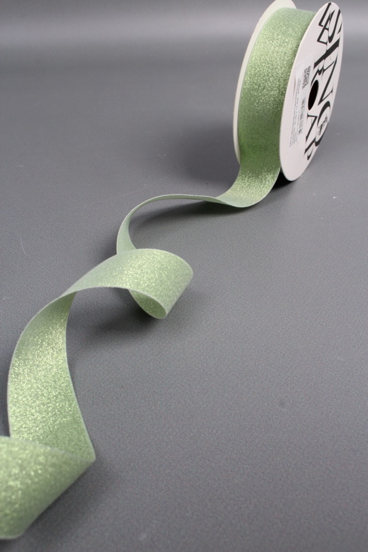 Лента декоративная Перламутровая, полиэстер, 25 мм х 13 ярд., мятный 6954М