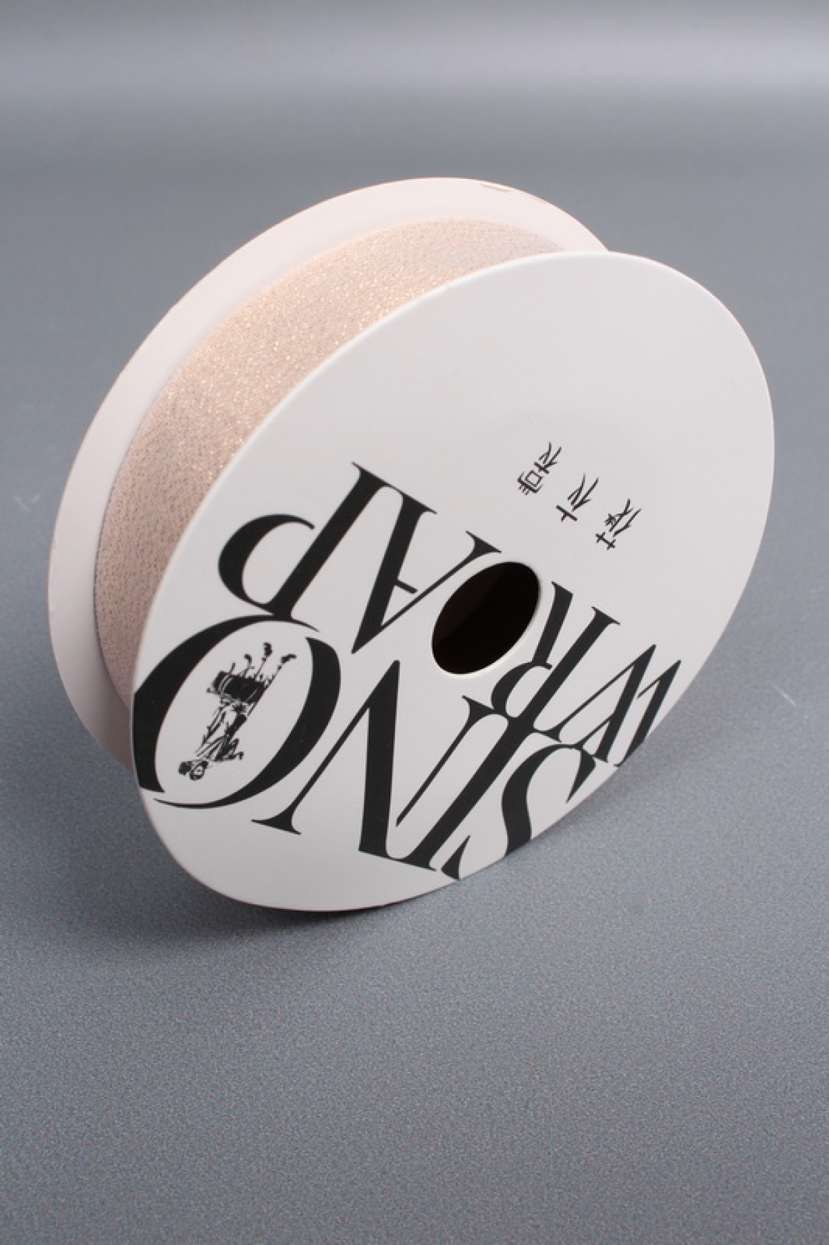 Лента декоративная Перламутровая, полиэстер, 25 мм х 13 ярд., персиковый 6947М