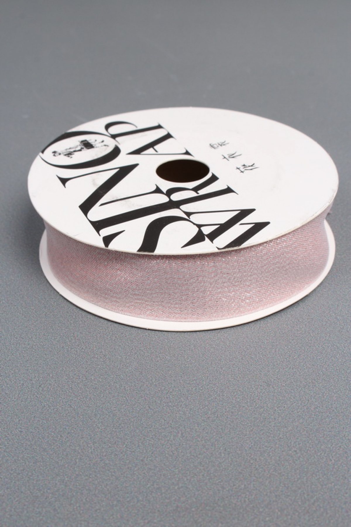 Лента декоративная Перламутровая, полиэстер, 25 мм х 13 ярд., золотисто-розовый 6923М