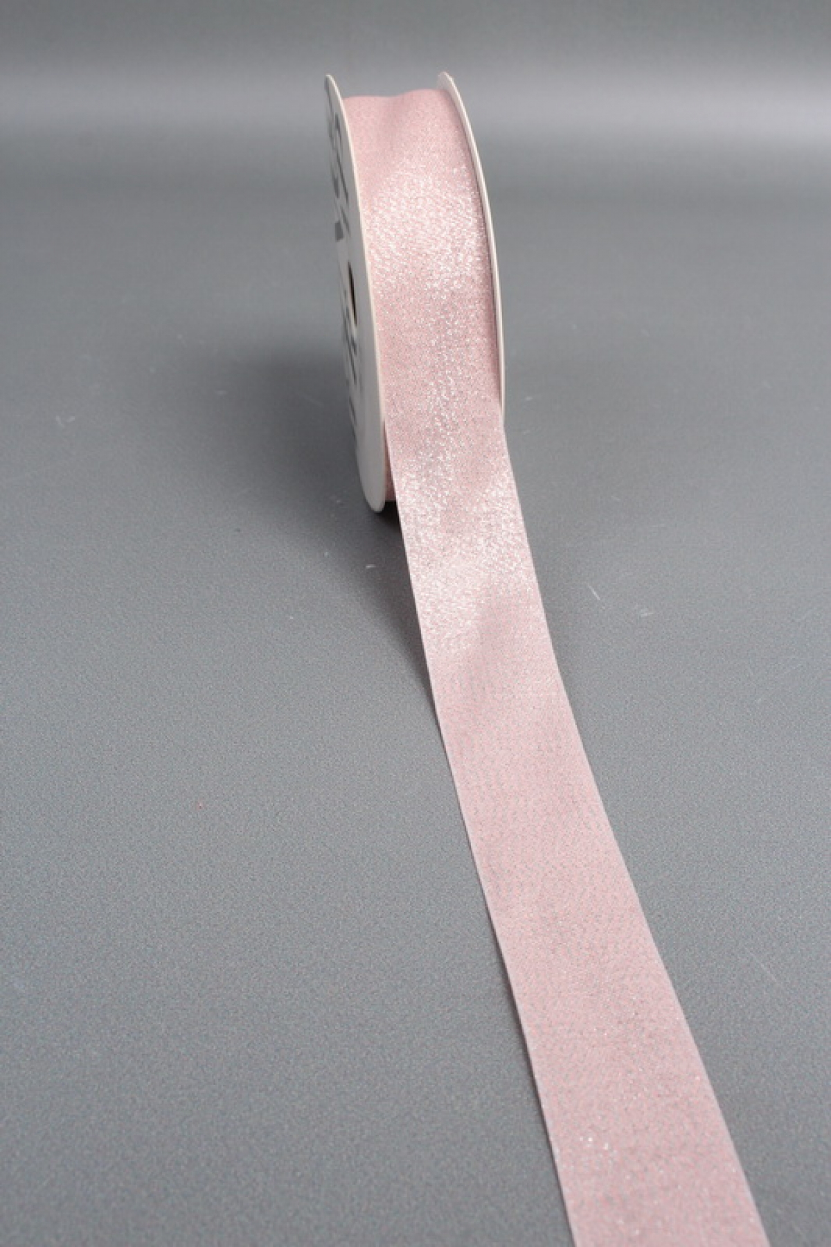 Лента декоративная Перламутровая, полиэстер, 25 мм х 13 ярд., золотисто-розовый 6923М