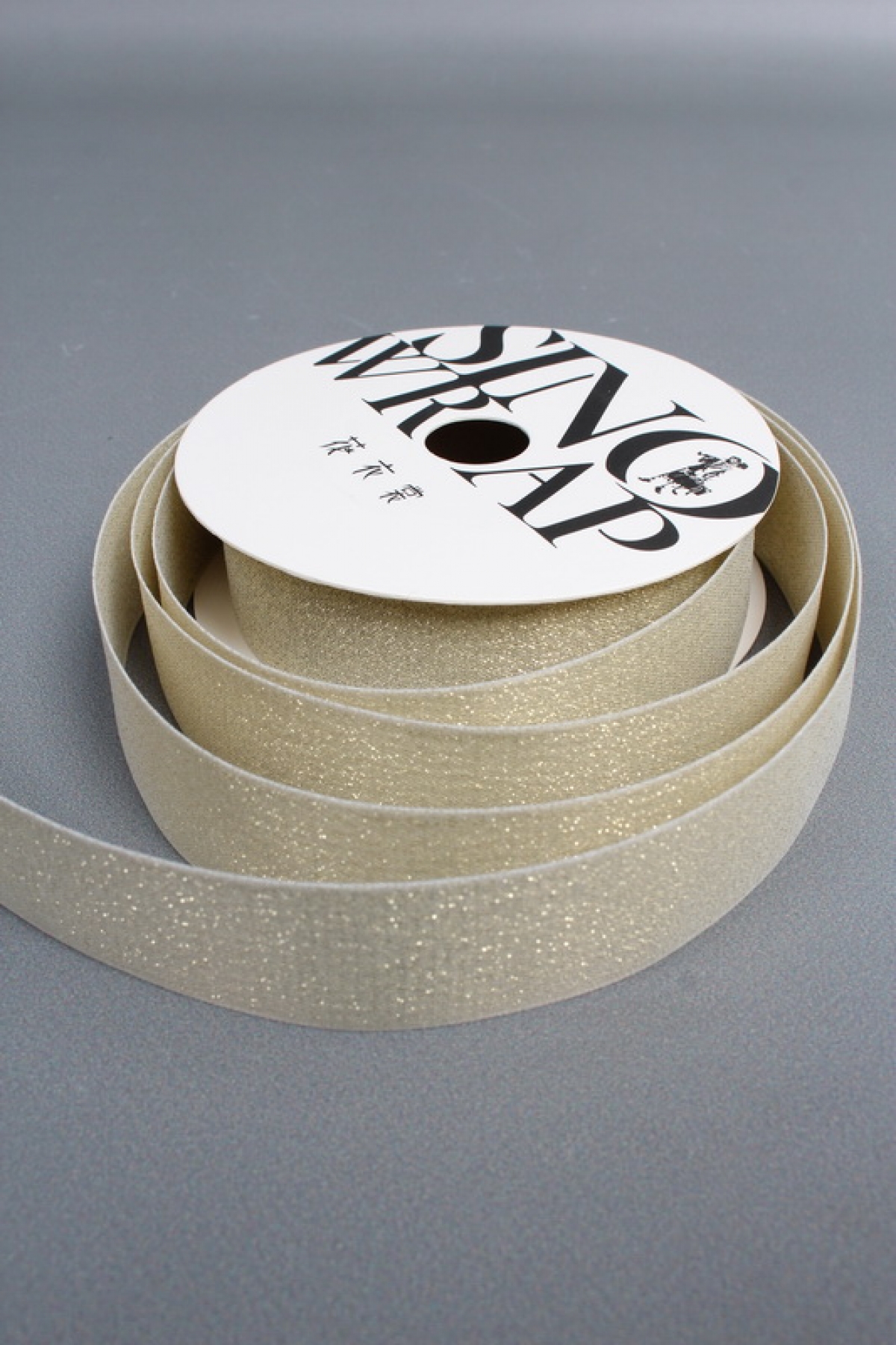 Лента декоративная Перламутровая, полиэстер, 25 мм х 13 ярд., золотистый шампань 6930М