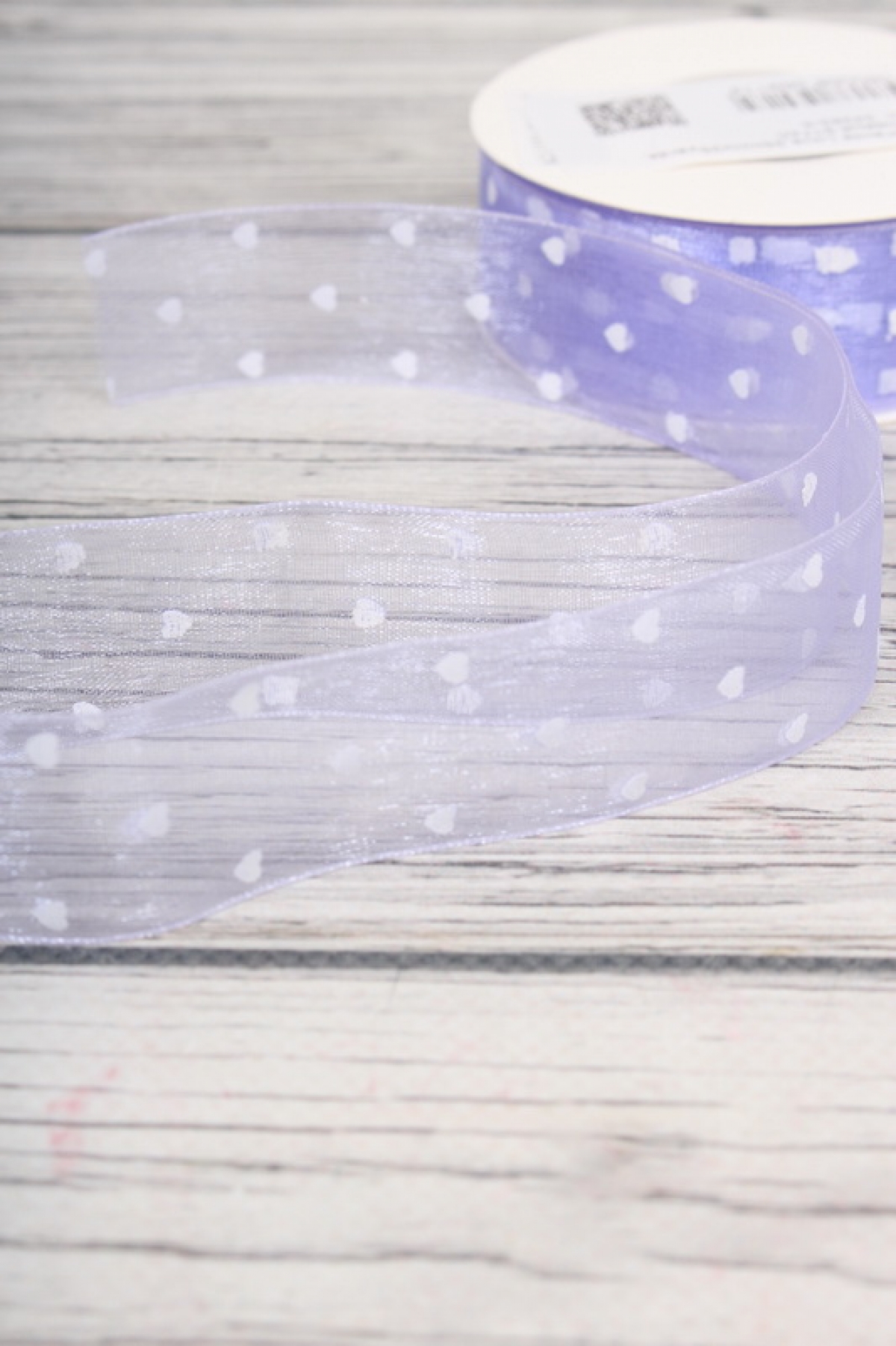 Лента органза Love,25mmx25yards, цв.сиреневый 9174Л