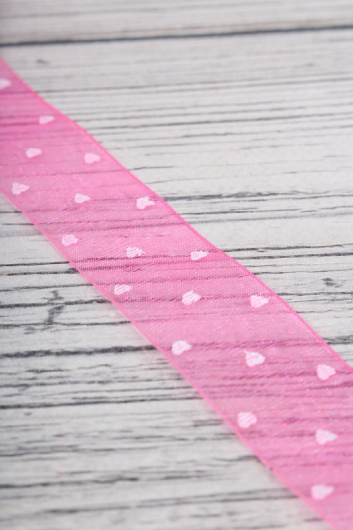 Лента органза Love,25mmx25yards, цв.ярко-розовый 9167Л