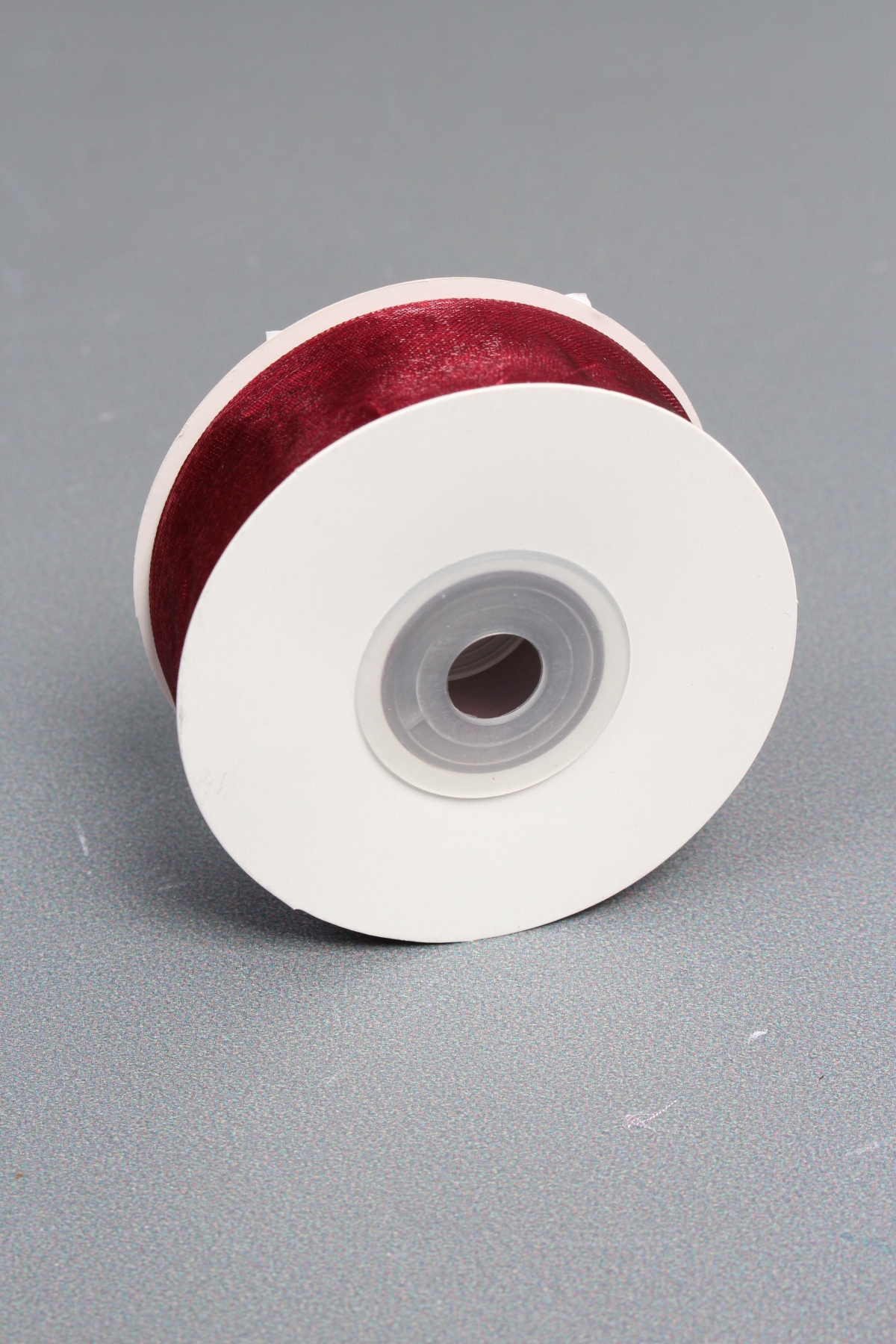 Лента органза на картонн.катушке, 25мм*25ярд, бордовый  3306М