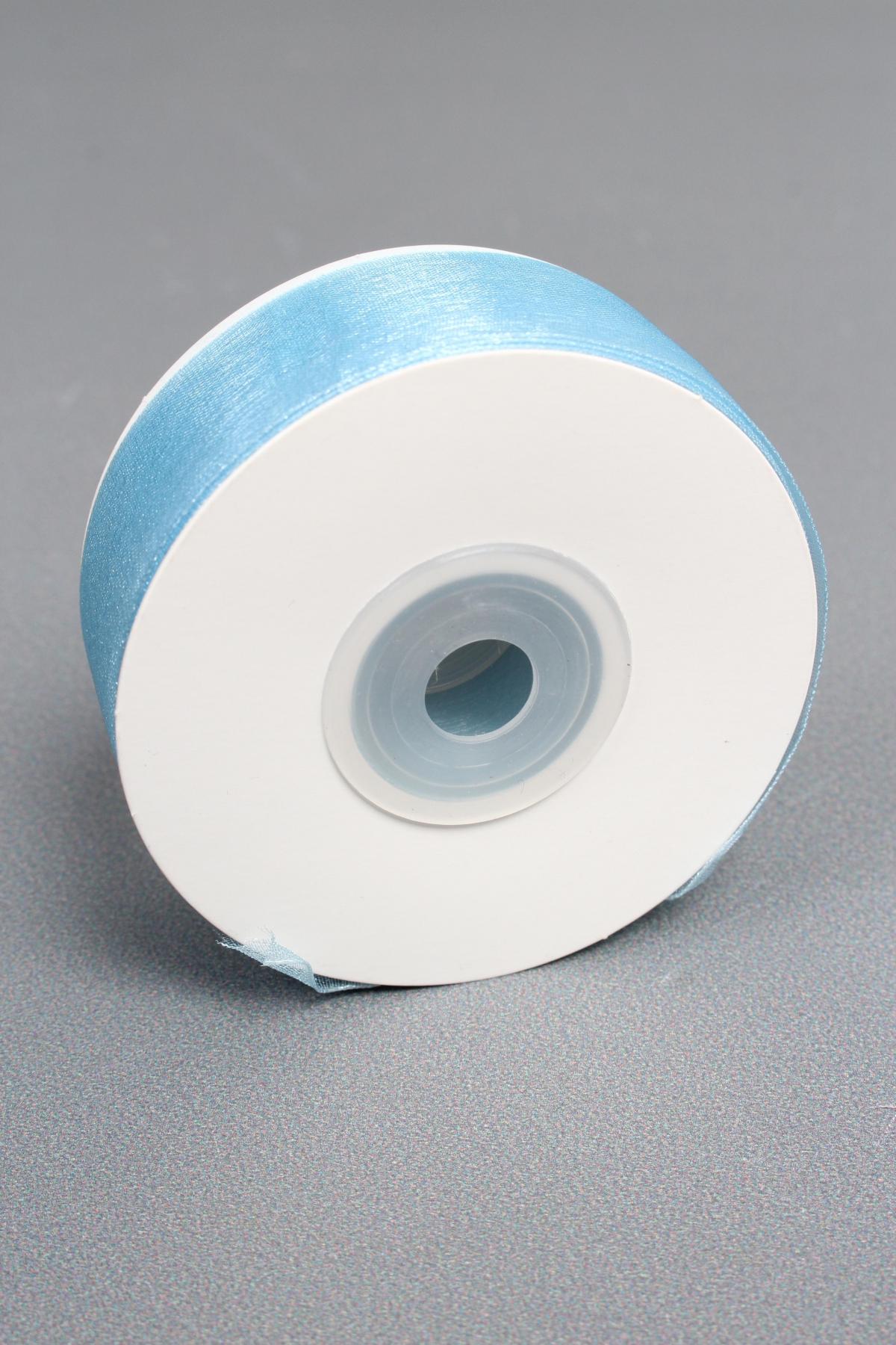 Лента органза на картонн.катушке, 25мм*25ярд, нежно-голубой 3351М