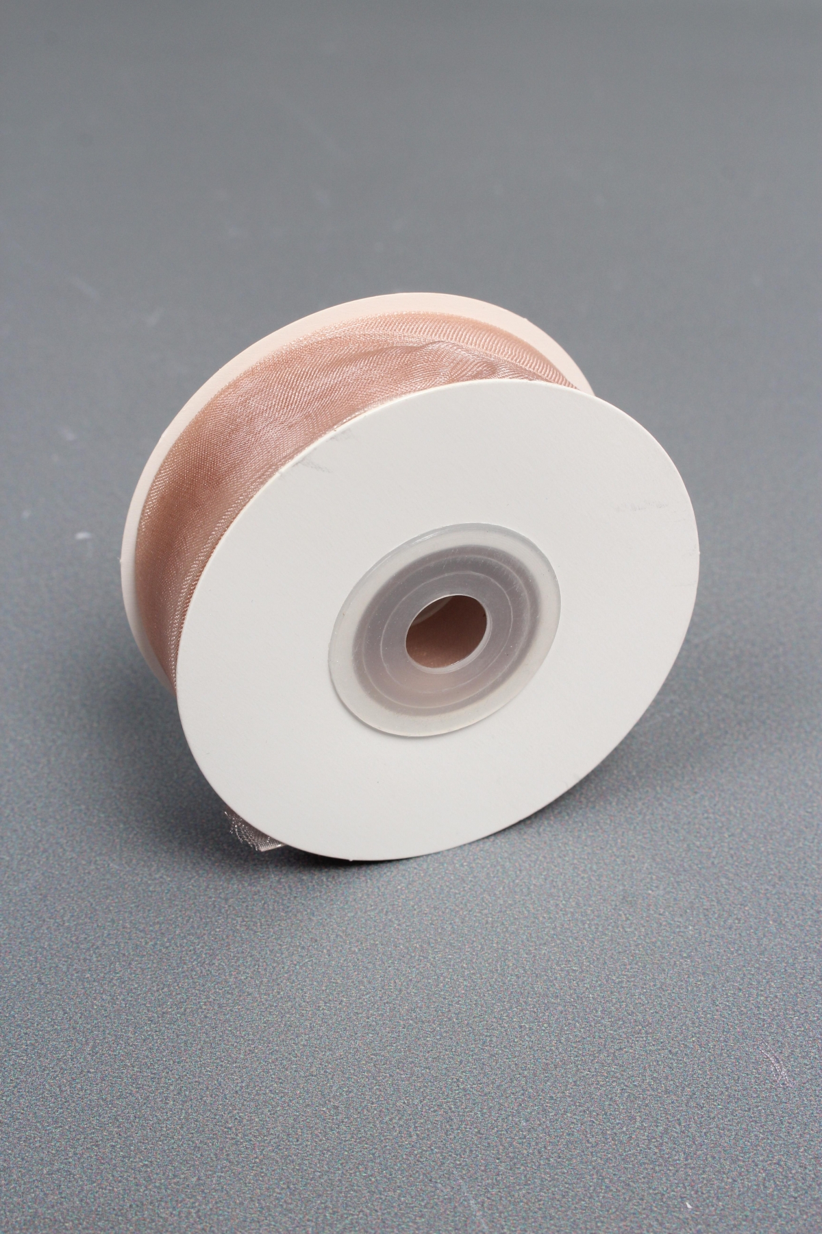 Лента органза на картонн.катушке, 25мм*25ярд, ванильный  0231М