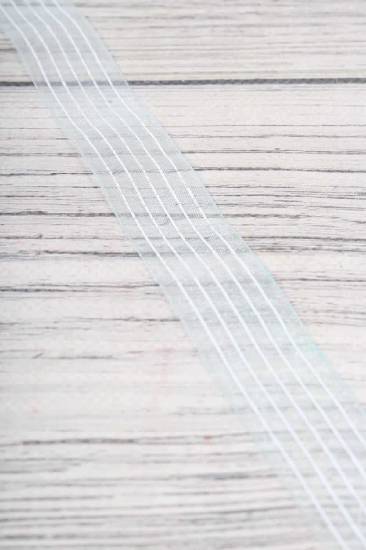 Лента органза "Полоска", 25mmx25yards, цв. голубой 9495Л
