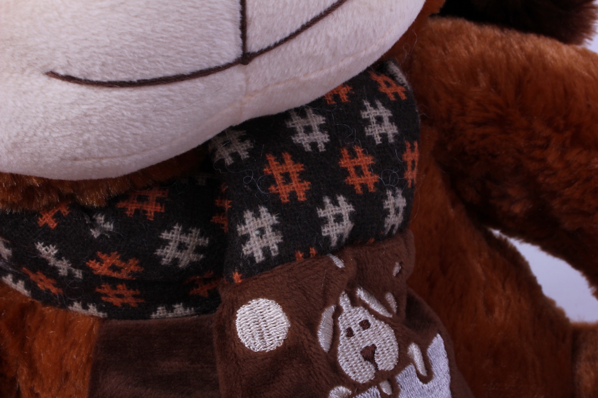 мягкая игрушка собака коричневая  38см   м-3315/38