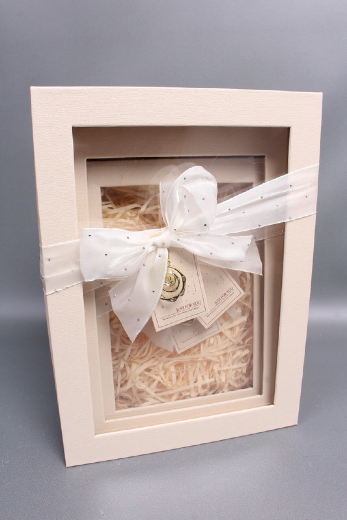 Набор коробок подарочных из 3шт - 29*21*9,5, 26*19*8, 23*17*6,5 см, светло-бежевый 7461М