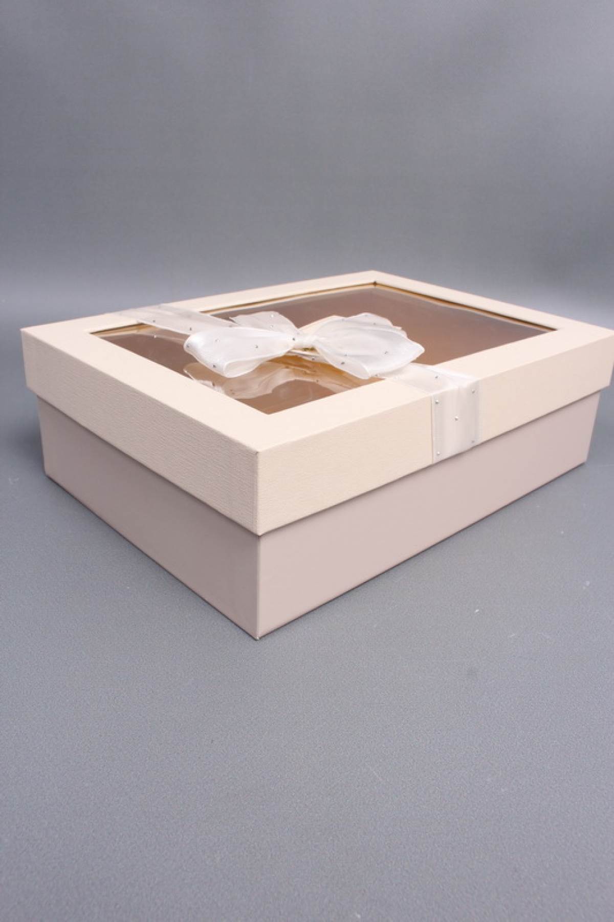 Набор коробок подарочных с бантиком из 3шт - 33,5*25*11,5, 29*21*9, 24,5*17*6,5, светло-розовый 6341