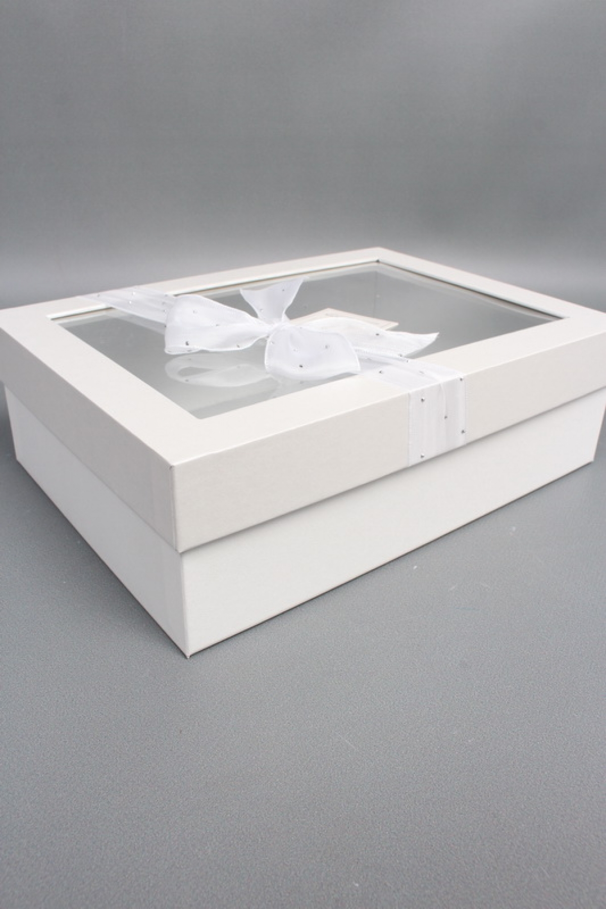 Набор коробок подарочных с бантиком из 3шт -  33,5*25*11,5, 29*21*9, 24,5*17*6,5, светло-серый 6358М