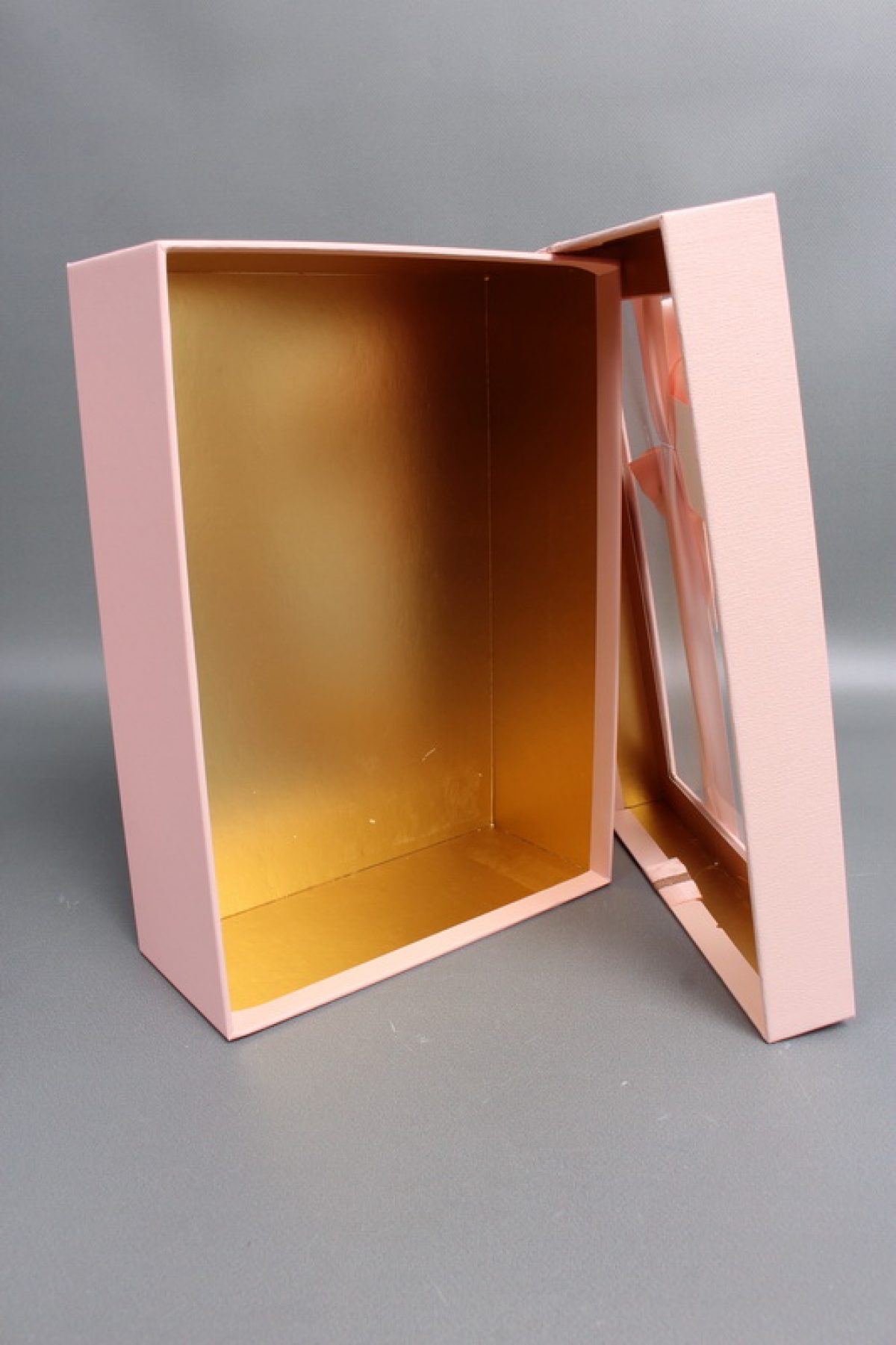 Набор коробок подарочных с бантиком из 3шт - 33,5*25*11,5, 29*21*9, 24,5*17*6,5,  св.розовый 6327М