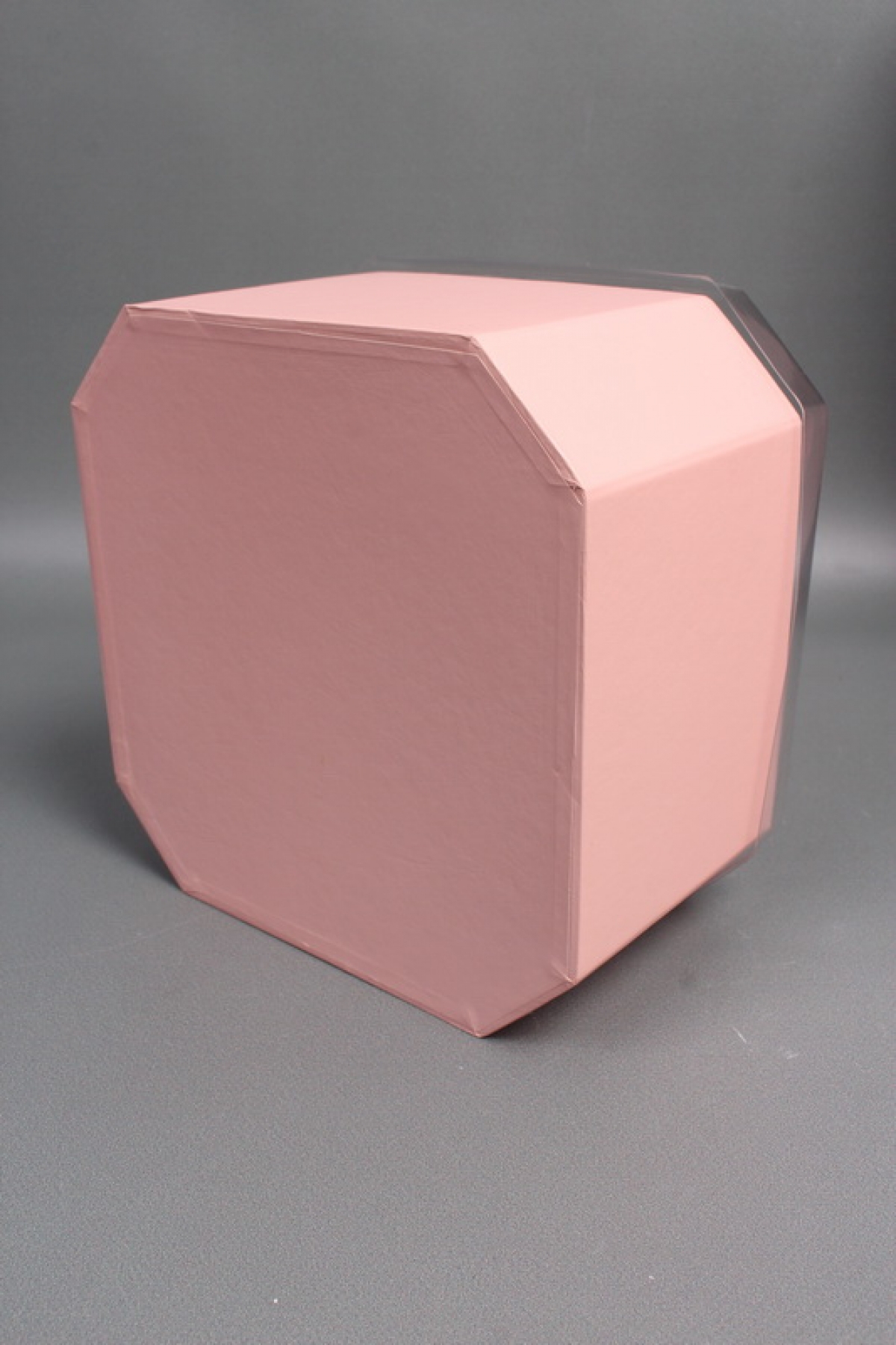 Набор коробок, с прозр. крышкой, 3 шт., 24,5x24,5x13,5 см/ 22x22x12 см/19x19x10,5 см, св.розовый2460