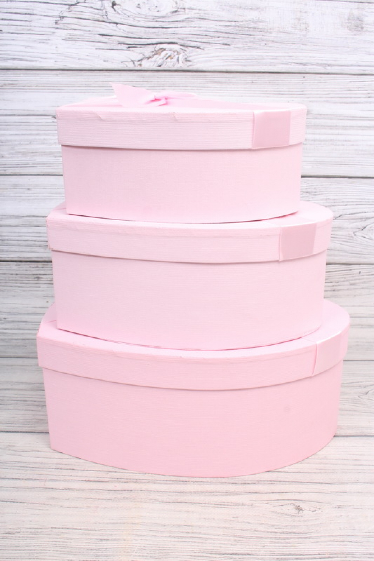 Набор коробок "Сердце с бантом" 3шт, 31*28*12cm, 27*24*10cm, 23*20*9cm, красный 2024Н