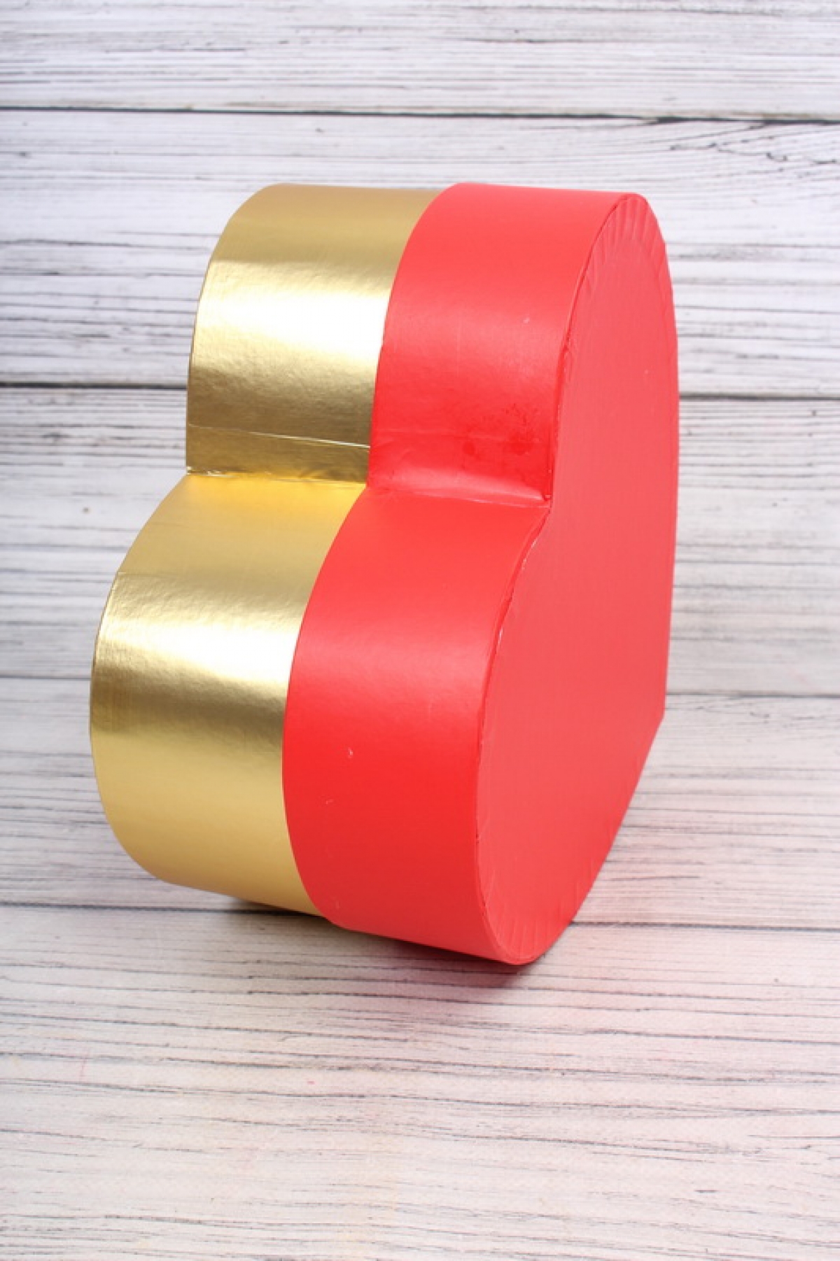 Набор коробок Сердце "Золотой кант" 3шт, 26*25*13,5cm, 24,5*23,7*12,5cm, 22,5*21,6*11cm, красный2017