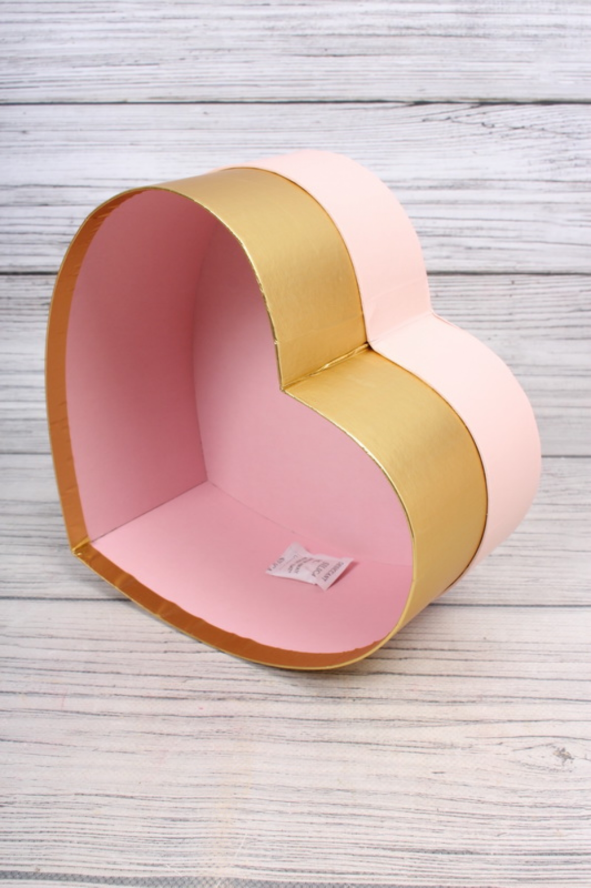 Набор коробок Сердце "Золотой кант" 3шт, 26*25*13,5cm, 24,5*23,7*12,5cm, 22,5*21,6*11cm, розовый2000