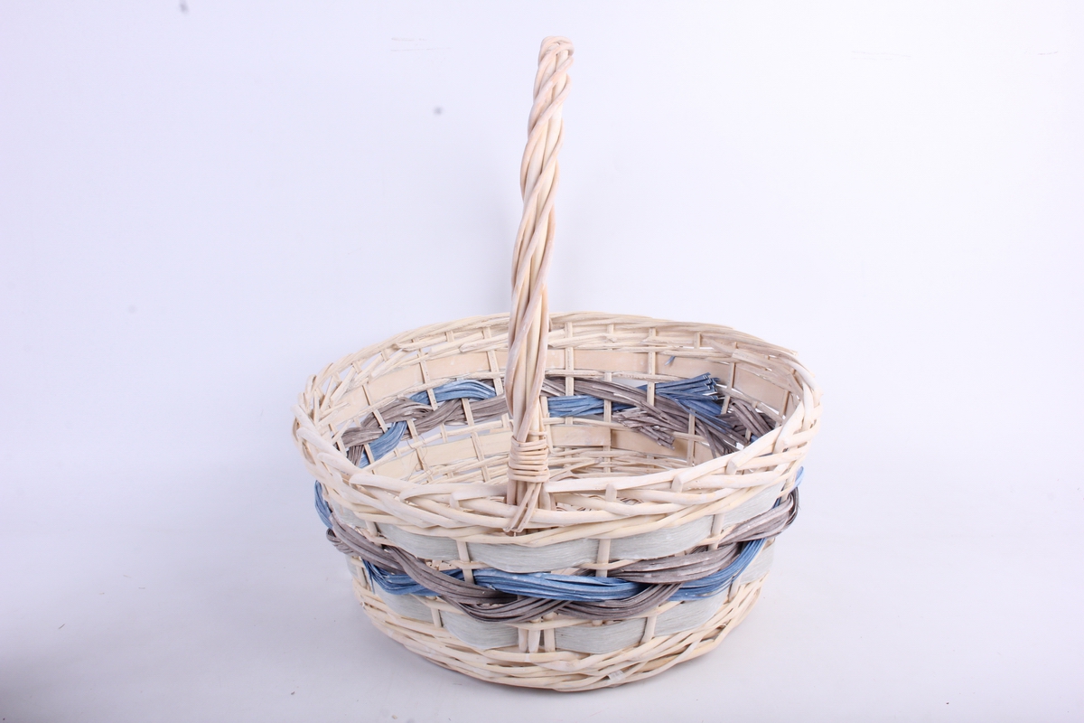 набор корзин плетеных из 3х шт круглые  (ива) d=37 h=16/41cm