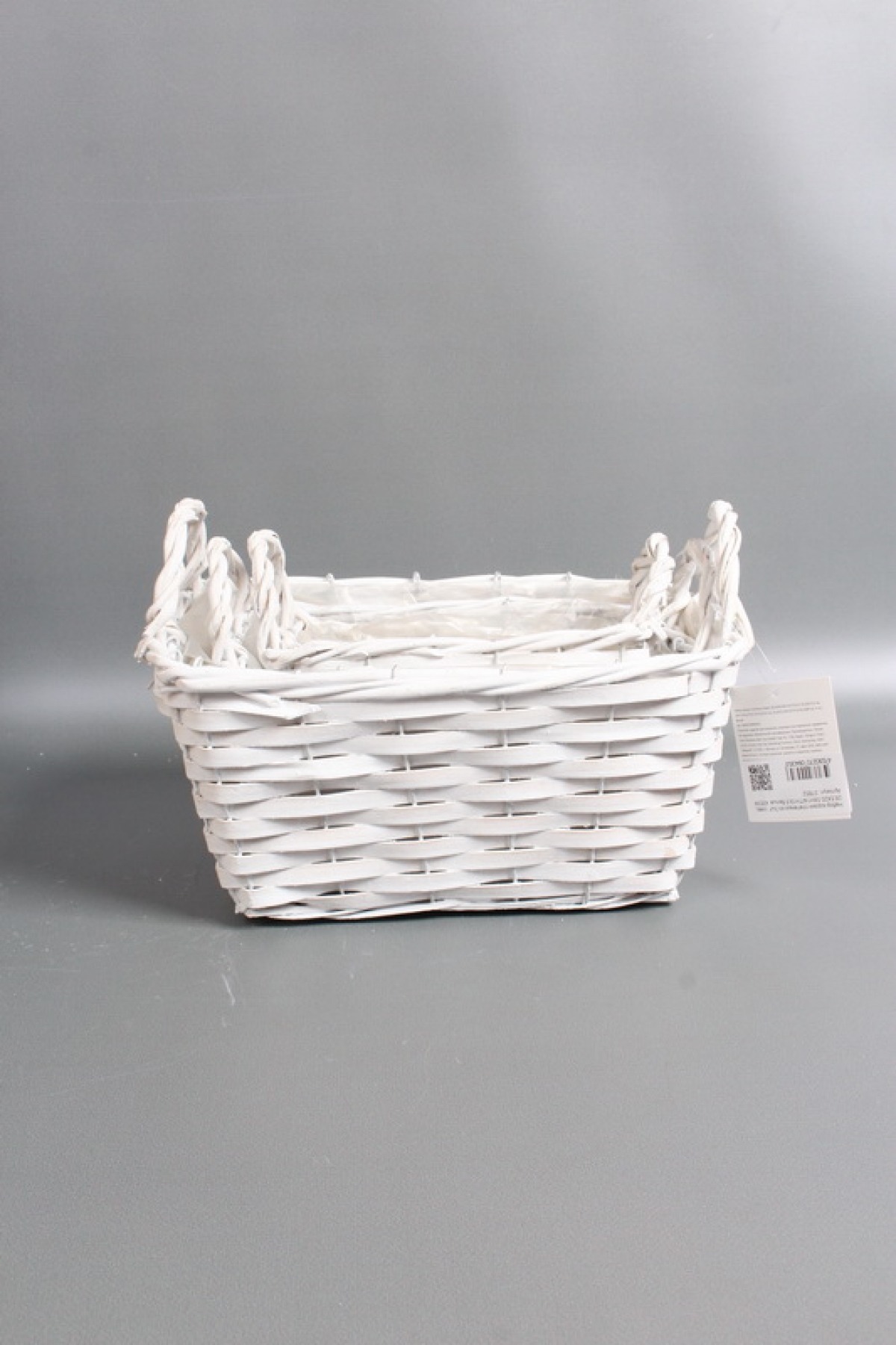 Набор корзин плетеных из 3шт  (ива), 28,5X20,5XH14/TH19,5 белые  4353М