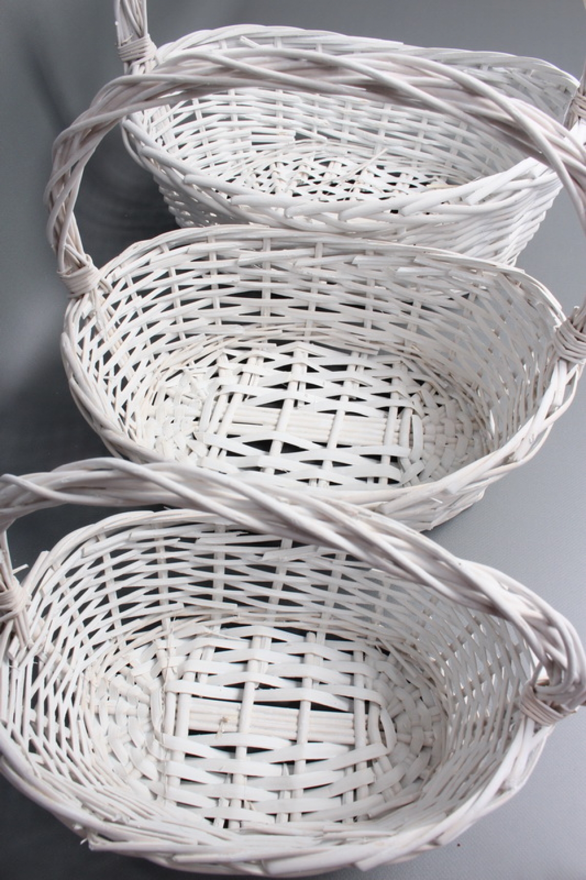 Набор корзин плетеных из 3шт(ива): 42x30xH13/17xHH36; 35x26xH10/15xHH32; 30x20xH9/13xHH27  1655М