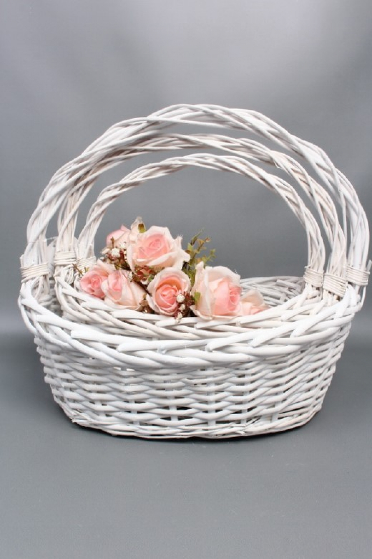 Набор корзин плетеных из 3шт(ива): 42x30xH13/17xHH36; 35x26xH10/15xHH32; 30x20xH9/13xHH27  1655М